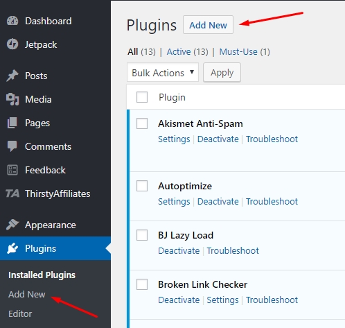 how to install ShortPixel plugin WordPress dashboard