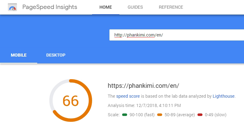 mobile score optimize for google pagespeed insights tool new version